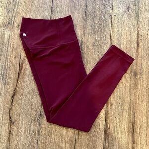Lululemon Align High Rise Leggings in Red Merlot (LW5CT3S) - Women’s Size 4